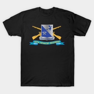 66th Infantry Regiment - DUI w Br - Ribbon X 300 T-Shirt